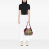 Burberry Small Haymarket Check Nylon and Calfskin Canterbury Tote Secondhand