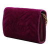 Gucci GG Marmont Matelasse Velvet Wallet On Chain Secondhand
