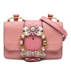 Miu Miu Goatskin Madras Soft Calf Crystal Embellished Crossbody Secondhand