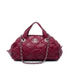 Chanel CC Quilted Crinkled Calfskin Ultra Stitch Bowling Bag Secondhand