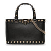 Valentino Mini Grainy Calfskin Rockstud Shopping Bag Secondhand