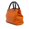 Gucci Small Calfskin Bamboo Shopper Satchel Secondhand