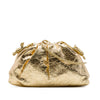 Bottega Veneta Metallic Crinkled Lambskin The Mini Pouch Crossbody Secondhand