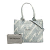 Balenciaga Small Denim Scribble Logo Hardware Satchel Secondhand