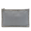 Valentino Grained Calfskin Rockstud Zip Clutch Secondhand