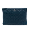 Chanel Large Quilted Lambskin O Case Clutch Secondhand