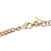Chanel Gold Plated Rhinestones Heart Logo Choker Necklace Secondhand