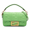 Fendi Mini Zucca Embossed Leather Baguette Satchel Secondhand