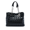 Dior Large Patent Cannage Lady Dior Soft Shopping Tote Secondhand