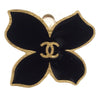 Chanel CC Gold Plated Enamel Flower Clip On Earrings Secondhand