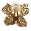 Chanel CC Gold Plated Enamel Flower Clip On Earrings Secondhand