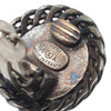 Chanel Gunmetal Plated Medallion Clip on Earrings Secondhand