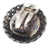 Chanel Gunmetal Plated Medallion Clip on Earrings Secondhand