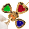 Chanel Gold Plated Multicolored Gripoix and Faux Pearl Pin Brooch Secondhand