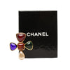 Chanel Gold Plated Multicolored Gripoix and Faux Pearl Pin Brooch Secondhand