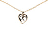 Chanel CC Gold Plated Heart Pendant Necklace Secondhand