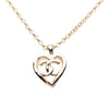 Chanel CC Gold Plated Heart Pendant Necklace Secondhand