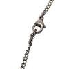Chanel CC Silver Plated Quilted Dog Tag Pendant Necklace Secondhand