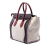 Celine Mini Tricolor Canvas and Leather Luggage Tote Secondhand