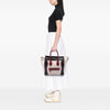 Celine Mini Tricolor Canvas and Leather Luggage Tote Secondhand