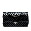 Chanel Medium Classic Chevron Patent Double Flap Secondhand