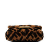 Fendi Mini Zucca Shearling Chain Baguette Satchel Secondhand