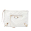Balenciaga Goatskin Motocross Classic Metallic Edge Clutch Secondhand