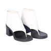 Secondhand Miu Miu White Leather Thong Ankle Booties 