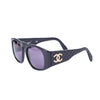 Secondhand Chanel Black Quilted CC Sunglasses - '00s