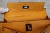 Secondhand Hermes Kelly Handbag Yellow Courchevel with Gold Hardware