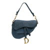 Dior Oblique Embroidered Denim Saddle Bag Secondhand