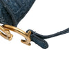 Dior Oblique Embroidered Denim Saddle Bag Secondhand