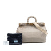 Prada Vitello Daino Canapa Logo Frame Satchel Secondhand