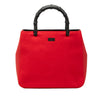 Secondhand Gucci Wool and Calfskin Bamboo Top Handle Bag