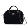 Chanel Quilted Velvet Coco Clutch With Chain Secondhand
