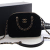 Chanel Quilted Velvet Coco Clutch With Chain Secondhand