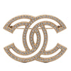 Chanel CC Gold-Plated Strass Brooch Secondhand