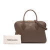 Secondhand Ferragamo Leather Stella Triple Zip Satchel