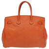 Hermes Birkin Handbag Orange Togo with Palladium Hardware