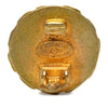 Chanel CC Gold Plated Resin Chain Round Clip On Earrings Secondhand
