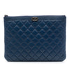 Chanel Medium Quilted Lambskin Boy O Case Clutch Secondhand