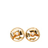 Chanel CC Gold Plated Faux Pearl Round Ribbon Clip On Earrings Secondhand