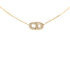 Dior Gold Plated CD Strass Pendant Necklace Secondhand