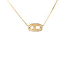 Dior Gold Plated CD Strass Pendant Necklace Secondhand