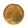 Secondhand Chanel Gold Plated CC Round Brooch