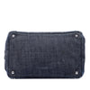 Secondhand Prada Studded Denim Canapa Logo Satchel