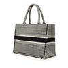 Dior Medium Canvas Houndstooth Embroidered Book Tote Secondhand