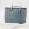 Christian Dior Vintage Lady Dior Bag Cannage Quilt Denim