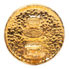 Chanel Gold Plated Crest Round Clip On Earrings Secondhand
