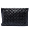 Chanel Large Quilted Lambskin O Case Clutch Secondhand